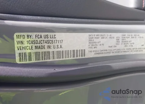 2025 Dodge Durango R/T Plus Awd from USA, damaged, VIN 1C4SDJCT4SC517117